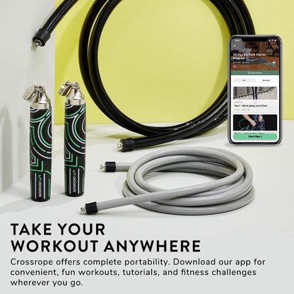 Crossrope Get Strong Weighted Jump Rope Set for Strength - size: L - (5'10.5" - 6'1.5" User Height)