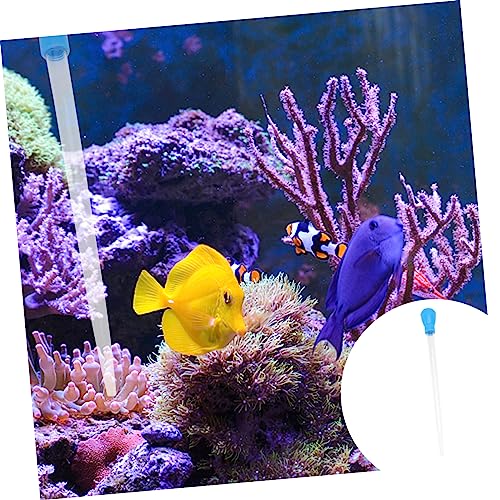 LIOOBO Manual Fish Tank Cleaning Tool 50ml Straw Cleaner Dropper for Aquarium - size: 43.00X4.00X4.00CM
