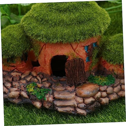 2pcs Decor Ornament Fish Bowls for Betta Fish Aquarium Moss Fish Tank Reptile Bridal House