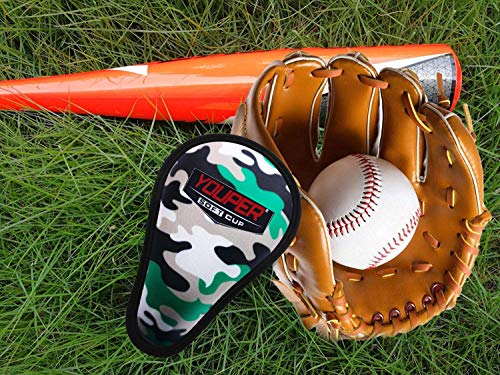 Youper Boys Youth Soft Foam Protective Athletic Cup (Ages 7-12), Kid Athletic Cup for Baseball, T-Ball, Football - color: Army Camo (1-Pack)