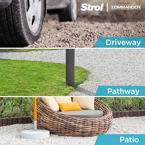 Strol PebbleLock Interlocking Permeable Paver Grid - Heavy-Duty Plastic Gravel Stabilizer Panels for Driveways, Parking Pads, Outdoor Flooring, Landscape Edging, Mud Control - 12-Pack (64 sq ft)