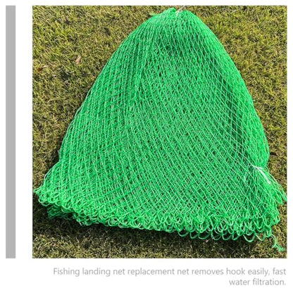 KALLORY Fishing Landing Net Replacement Head with Thick Mesh, Multi-use Outdoor Fish Catching Supply, Blue Green Sturdy Fishing Land Net for Freshwater and Saltwater Anglers