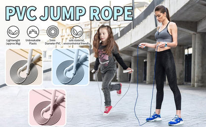Jump Ropes Kids, Adjustable Children Jump Rope with ABS Handles and PVC Rope for Child Student Toddler - color: Pink