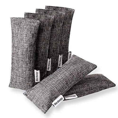 6 Pack Activated Charcoal Shoe Odor Eliminator, Shoe Deodorizer insert Bag | 100% Natural Shoes Smell Remover，eliminates odor naturally,(60g X 6 PACK) - color: 6PACK Gray