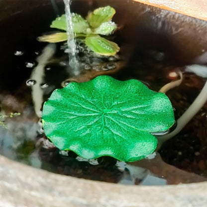 1PC Artificial Lotus Leaves 3 Sizes Realistic Plastic Floating Lily Pads for Pond Aquarium Pool Fish Tank Garden Decor Accent, Middle