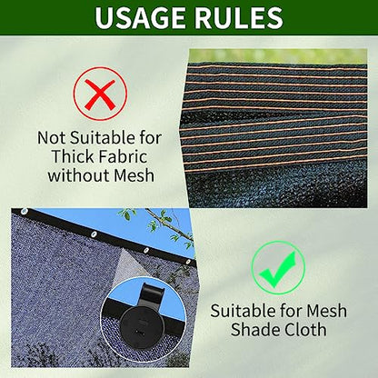 20 Pieces Shade Cloth Plastic Clips Heavy Duty Lock Grips, Round Plastic Black Clips Sunshade Net Fixing Clip Fix Clamp, Shade Fabric Clips for Bird Netting, Greenhouse Outdoor Garden Netting - style: 20PCS