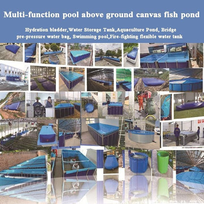 Portable Above Ground Canvas Fish Pond - Temporary Aquaculture Holding Tank for Koi & Turtles (1x0.6x0.3m) - Indoor/Outdoor Durable Water Container - size: 1*0.6*0.3m