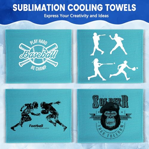 Hosuly 100 Pack Cooling Towels, 40"x12" - color: Water Blue