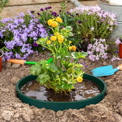 6PCS 12 Inches Plant Rings for Outdoor Plants, Plant Rings, Planting Ring, Planting Grow Rings to Separate Rock and Pest for Deep Watering Veggies Herbs and Flowers