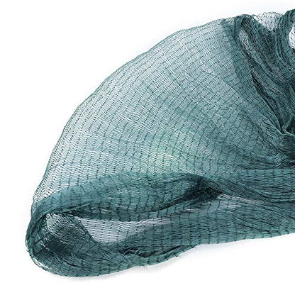 6.5 x 33 ft /10 x 65 ft Fishing Drag Net Fish Beach Polyethylene Mesh Float Bait Trap Durable with PVC Foam Float Bobbers Lead Sinkers for Ponds, Creeks, Rivers - size: 6.5x33ft