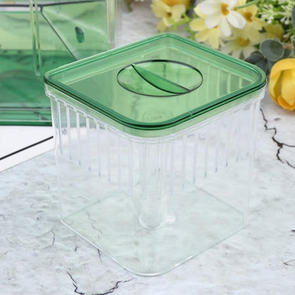 DECHOUS Transparent Acrylic Fish Tank Breeding Box Isolation Incubator for Aquarium Fish Fry Protection Self Guided Flow Hatching Case for Guppy Shrimp Fry Survival and Small Acclimation