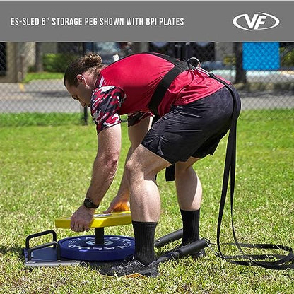 Valor Fitness Agility Strength Training Sled with Harness & Straps – Push, Pull, Drag for Football, Speed, Power, Full Body Workout