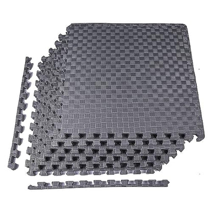 BalanceFrom Puzzle Exercise Mat 1" Thick, EVA Interlocking Foam Floor - color: Grey, style: One Inch Thick, 24 Square Feet