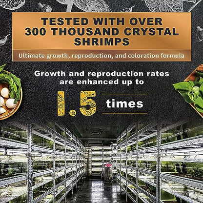 Ultra Fresh Shrimp Food, High Protein, Rich in Vitamins for Crystal, Caridina and Small Tropical Shrimp 2.04oz