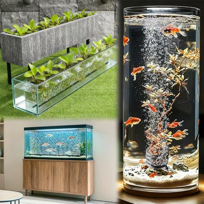 Aquarium Air Stones, 47.2in Long Deformable Rubber Fish Tank Bubbler, Air Bubble Wall Curtain Air Stones for Aquariums, High Dissolved Oxygen Diffuser Decorations for Saltwater Fresh Water