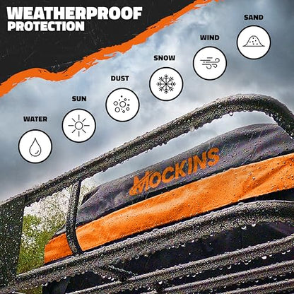 Mockins XL Extendable Roof Rack Cargo Carrier for Top of Vehicle Storage | 84"x39"x6" 250 Lbs Capacity Weatherproof Steel Roof Basket | Heavy Duty Car & SUV Rooftop Cargo Carrier Set w/ Straps & Net - size: Basket: 84"x39"x6"
