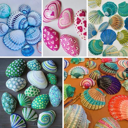 30Pcs Sea Shells, 2''-3'' Natural Scallop Crafts - DIY Beach Seashells Decorating Painting Ocean Themed Party Wedding Shell Bowl Jewelry Holder