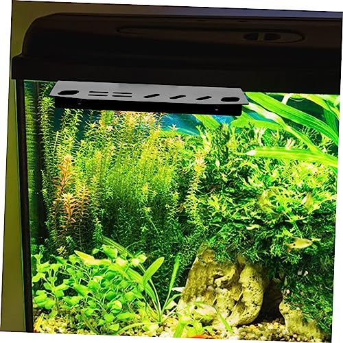 Mikikit Aquarium Tool Holder Wall-Mounted Organizer for Fish Tank Maintenance Tools and Stable Storage Rack for Aquatic Pruning Scissors and Tweezers Easy Installation Screws