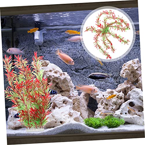 1pc Artificial Aquatic Plant Lifelike Landscape Decor for Fish Tank Willow Style Safe for Fish Easy to Clean Enhances Aquarium Vitality