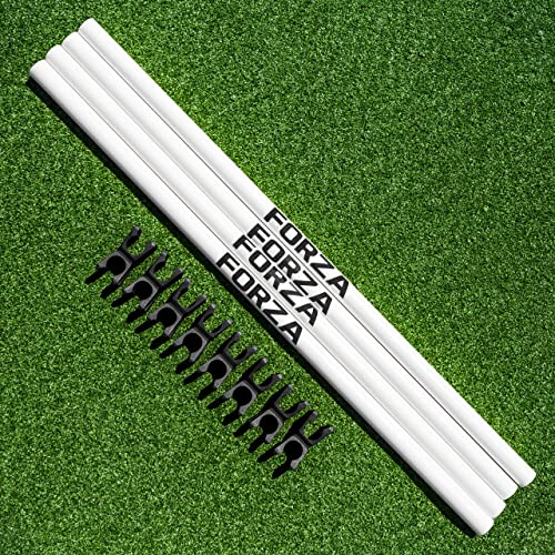 FORZA Agility Poles & Clips | Create Your Own Hurdles - 8 Color Options - color: White, style: Poles & Clips