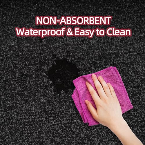 Fitvids High Density 1/4-Inch Thick Gym Equipment Mat, Non-Slip Floor Protection for Heavy Exercise, Treadmill and Bike Mat in Multiple Sizes - size: 96"L x 48"W x 0.3"Th