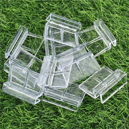 Aquarium lid Clips 8Pcs 5/6/8/10/12mm Aquarium Acrylic Clip Glass Cover Support Holders Accessories Transparent Fish Tank Cover Plate Bracket Clamp(8mm)