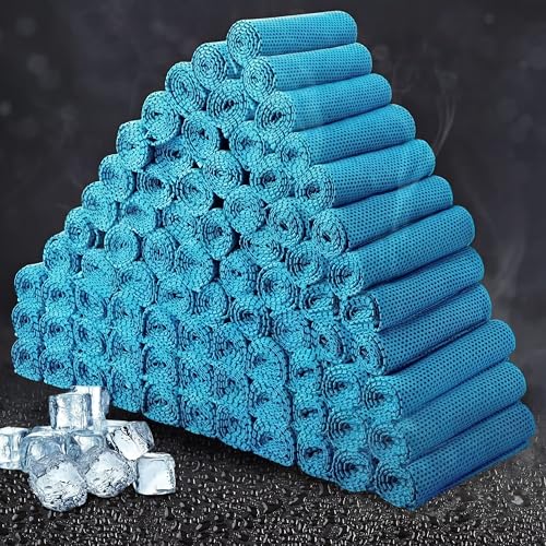 Honoson Cooling Towel Bulk - color: Blue, size: 32"x12"