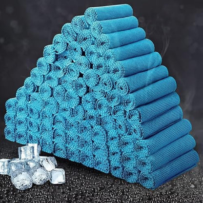 Honoson Cooling Towel Bulk - color: Blue, size: 32"x12"