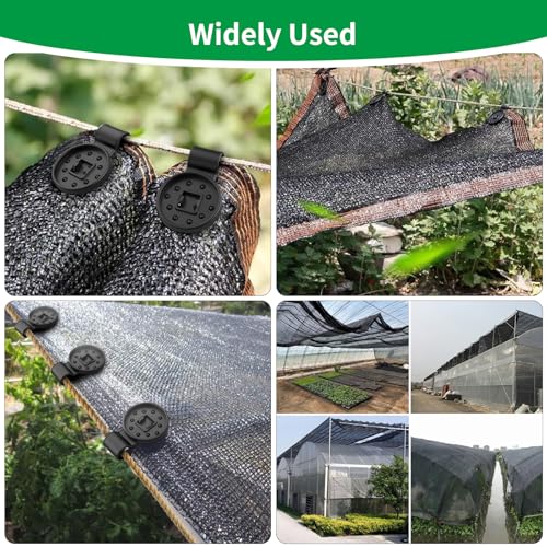 Shade Cloth Clips 40PCS, Heavy Duty Lock Grip Sun Shade Net Clamps, Durable Plastic Awning Clips for Outdoor Gardening Windproof Awning Clamp & Sun Shade Net - color: Black-40pcs
