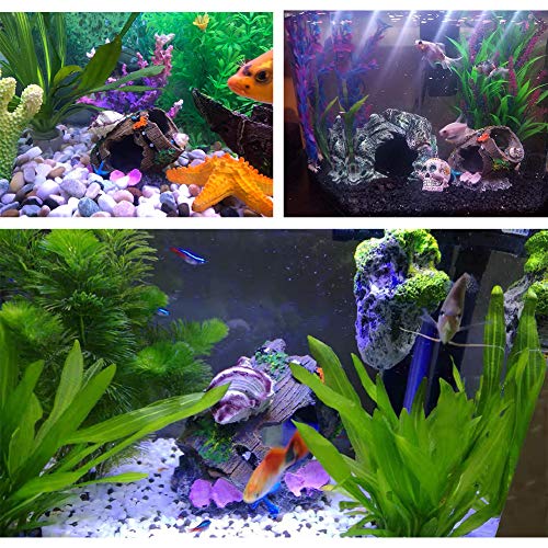 Small Cute Barrel Fish Tank Decorations Aquarium Hideaway Cave House with Shell