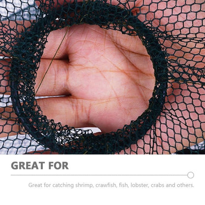 Foldable Lobster Net 3-Pack Portable Crab Trap Shrimp Crawfish Fishing Nets Outdoor Cast Bait Cage 18.11X8.66X8.66 Inches
