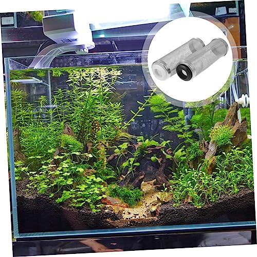 Happyyami 4pcs Stainless Steel Aquarium Cover Easy to Install Fish Tank Protective Cover Prevents Debris from Entering Extends Lifespan Compatible Inlet