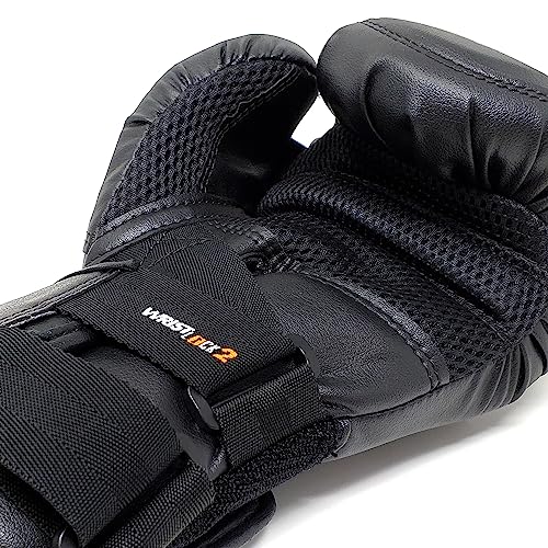 RIVAL Boxing RB10 Intelli-Shock Bag Gloves, Hook and Loop Closure - Ergonomic Fit, 1.25” of Closed Cell Foam for Intense Bag Use - color: Black, size: Medium