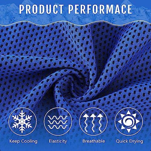 Hosuly 30 Pack Cooling Towels 40"x12" - color: Black, Dark Blue, Light Gray
