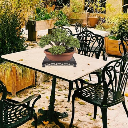 NUOBESTY Rectangular Plastic Flowerpot Base and Aquarium Stand for Indoor Plants, Multi-purpose Fish Tank Holder with Sturdy Plastic Material, Suitable for Living Room and Garden Display