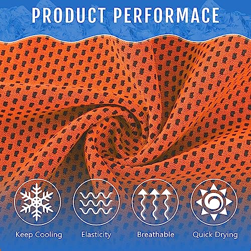 Hosuly 30 Pack Cooling Towels 40"x12" - color: Orange