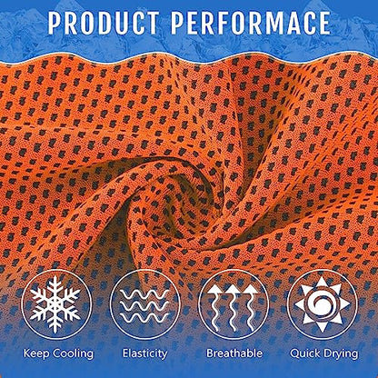 Hosuly 30 Pack Cooling Towels 40"x12" - color: Orange