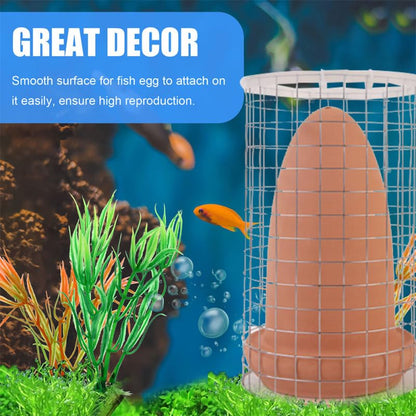 UPKOCH Fish Spawning Bucket with Isolate Net Breeding Cone for Angelfish Shrimp Aquarium Fish Egg Hatching 7.87X4.33X4.33In