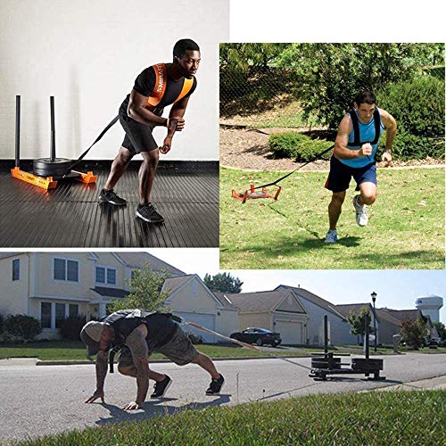 Sled Harness Tire Pulling Harness, Sled Shoulder Harness Adjustable Fitness Workout Speed Training Trainer Belt with Pull Strap for Pulling Speed Training, | Fitness Drag Belt, Nylon Webbing, Shoulder Strap with Tow Line, for Tire Pulling and Sprint Drill