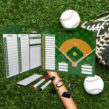 Magnetic Baseball Lineup Board,Dry Erase Clipboard-Baseball Coach Gifts