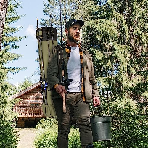 Fishing Rod Bag Fishing Rod Case, Durable Folding 900D Oxford Fabric Portable Large Capacity Waterproof, Fishing Gifts for Men Boys