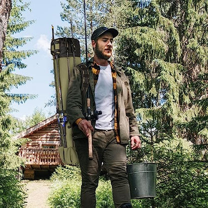 Fishing Rod Bag Fishing Rod Case, Durable Folding 900D Oxford Fabric Portable Large Capacity Waterproof, Fishing Gifts for Men Boys