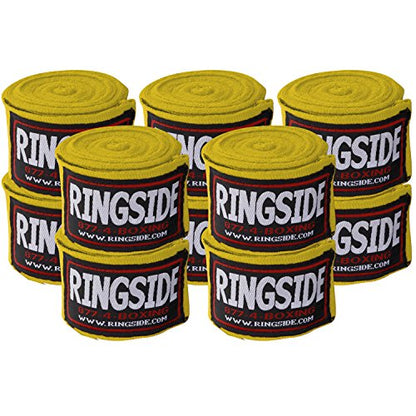 Ringside Mexican Style Boxing Hand Wraps 180" - color: Gold, size: 5 Pairs