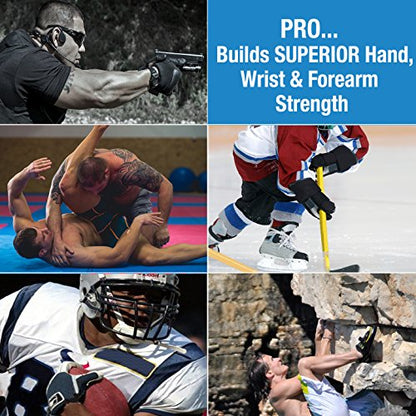 Prohands PRO Hand Exerciser, Finger Exerciser (Hand Grip Strengthener), Spring-Loaded, Finger-Piston System, Isolate and Exercise Each Finger - color: Black - Pro, size: 9 lb (Heavy Tension)