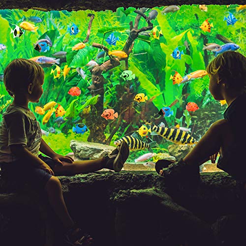 Weewooday 20 Pcs Artificial Moving Fishes Plastic Floating Lifelike Fish Tank Ornament Aquarium Decorations (Random Fish) - style: Random Fish