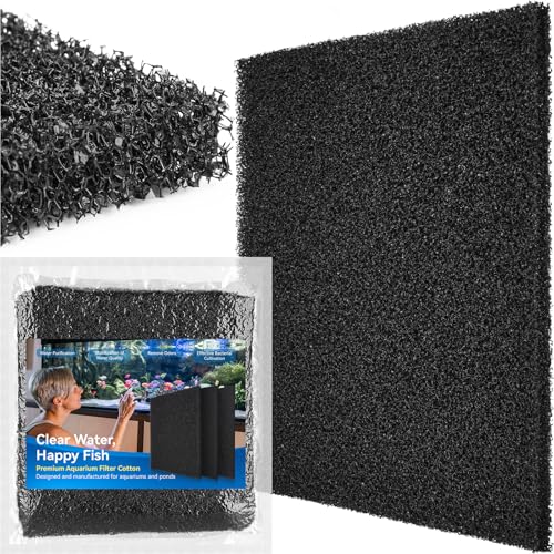 Aquarium Bio Filter Sponge Pad - Cut-to-Size Aquarium Filter Media for Fish Tank, Pond, Sump - Mechanical & Biological Filtration (18.5"x18.5"x0.8", 20PPI, 1 Pack) - size: 18.5"x18.5"x0.8" (20PPI) 1 PACK