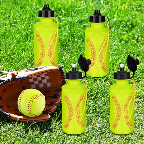 Zubebe 36 Pcs Sports Water Bottles Squeeze Bulk 21 oz | Reusable Plastic Water Bottles with Carry Strap, Back to School Supplies Summer Team Gifts for Students Travel Hiking Cycling - color: Fluorescent Green