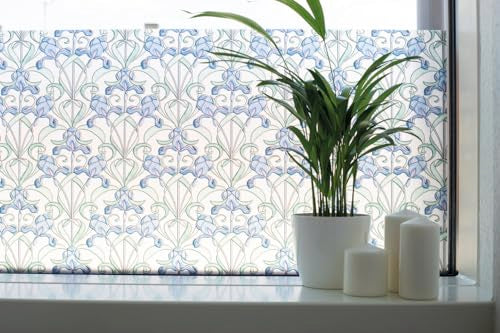 d-c-fix 346-0616 Self-Adhesive Privacy Glass Window Film, Minster/Iris, 17" x 78" Roll