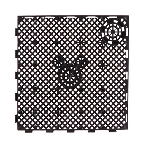 POPETPOP Black Aquarium Divider Trays Fish Tank Bottom Plate Grid Isolate Board Divider- Aquarium Divider Tray PVC Splicing Clapboard Bottom (Black) PVC Splicing Aquarium Accessory
