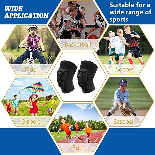 Kids/Youth Knee Pads Elbow Pads, Sports Compression Support Sleeve | Knee Elbow Protective Gear, Sports Knee Elbow Protector with Thickened Pads for Basketball Wrestling Football Volleyball - size: YL (leg circumference: 11.22-13.39‘’)